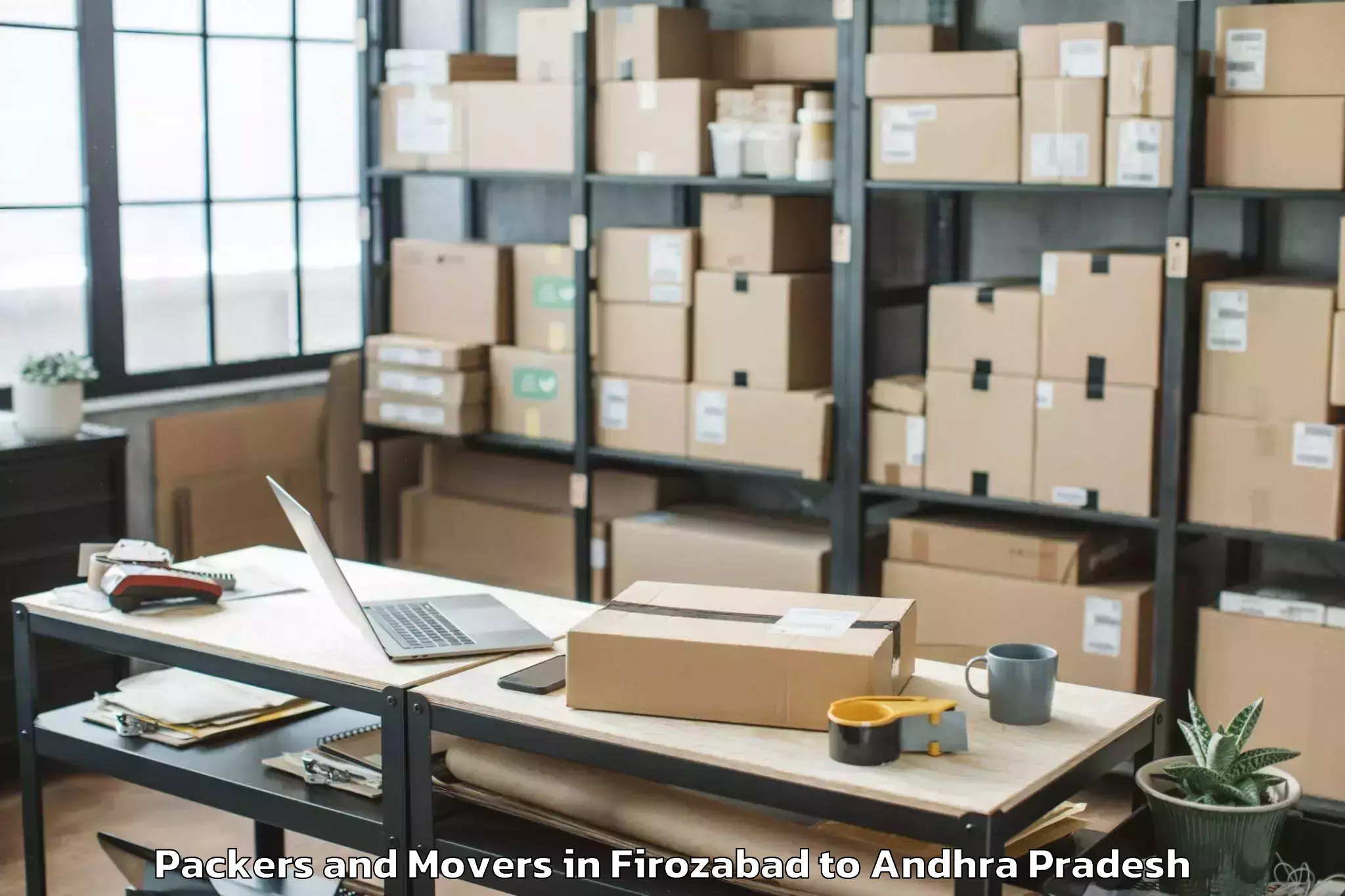 Quality Firozabad to Mamidikududru Packers And Movers